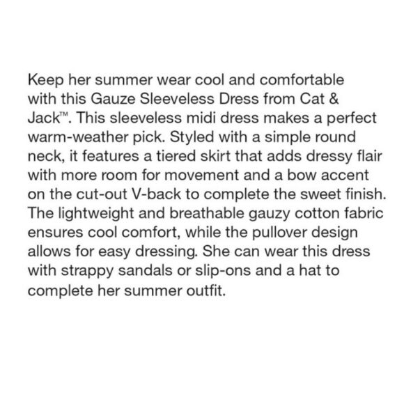 NWT Cat & Jack Toddler Dress - Picture 4 of 4